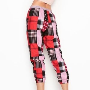 VS patchwork plaid pj pants
